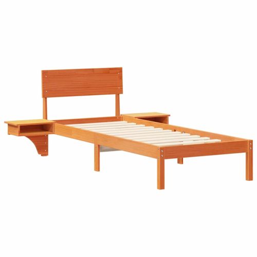 Рамка за легло с таблото Кафяво с восъчно покритие 75 x 190 cm