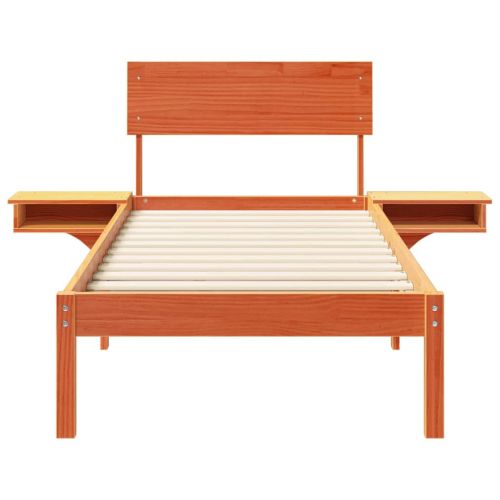 Рамка за легло с таблото Кафяво с восъчно покритие 75 x 190 cm