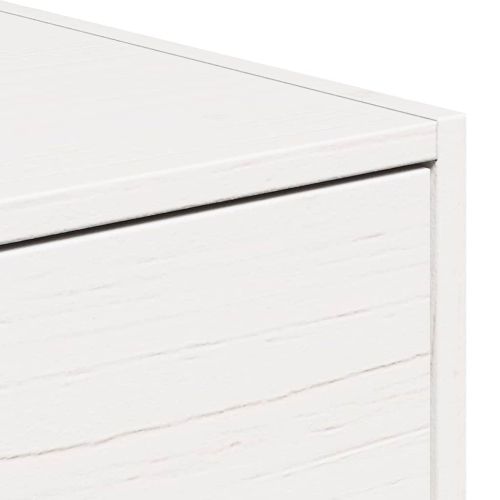 Нощно шкафче 2 pcs Бяло 50 x 32,5 x 24 см Борово дърво масив