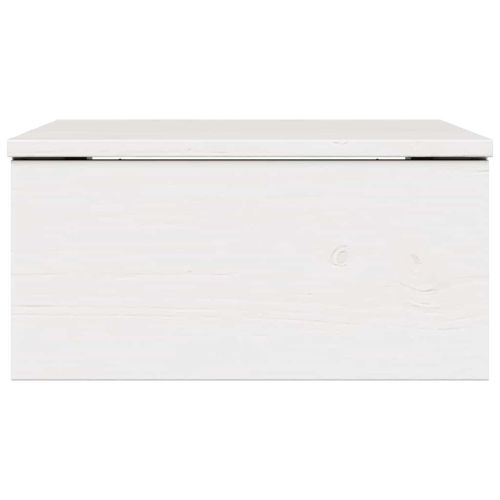 Нощно шкафче 2 pcs Бяло 37 x 35 x 18,5 см Борово дърво масив