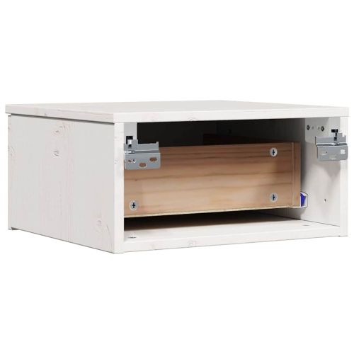 Нощно шкафче 2 pcs Бяло 37 x 35 x 18,5 см Борово дърво масив