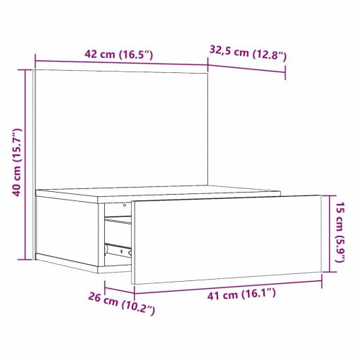 Нощно шкафче Кафяво 42 x 32,5 x 40 см Борово дърво масив