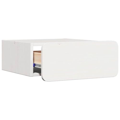 Нощно шкафче 2 pcs Бяло 39 x 34 x 16,5 см Борово дърво масив