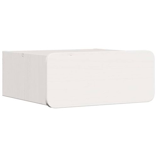 Нощно шкафче 2 pcs Бяло 39 x 34 x 16,5 см Борово дърво масив