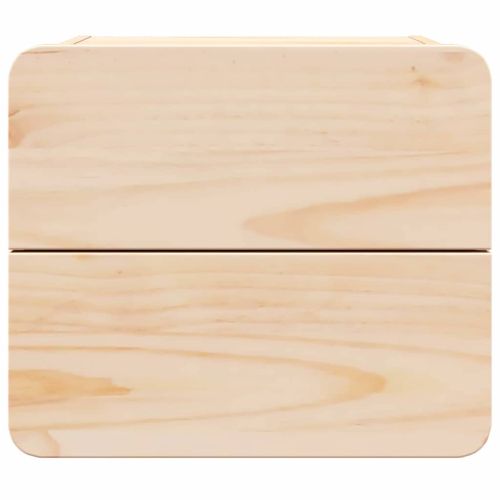 Нощно шкафче 2 pcs Естествен 39 x 34 x 33 см Масивно дърво бор