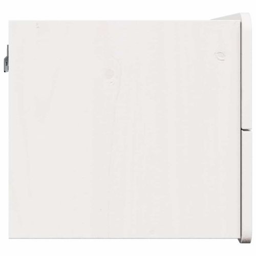Нощно шкафче 2 pcs Бяло 39 x 34 x 33 см Масивно дърво бор