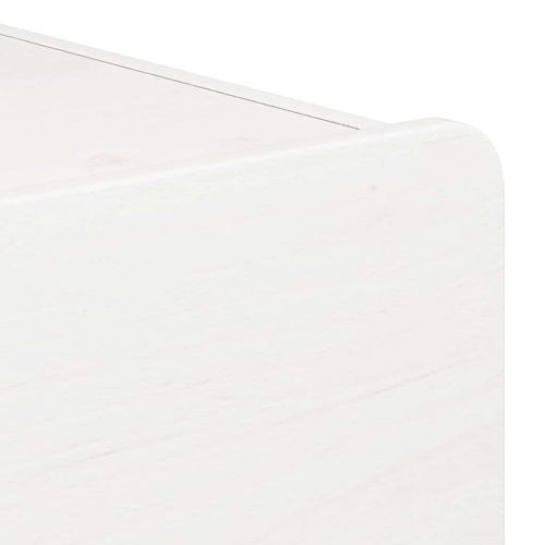 Нощно шкафче 2 pcs Бяло 39 x 34 x 33 см Масивно дърво бор