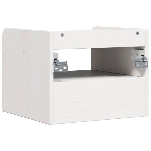 Нощно шкафче 2 pcs Бяло 38 x 36 x 29,5 см Борово дърво масив