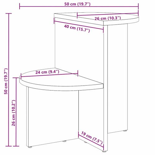 Масичка за кафе Естествен 50 x 40 x 50 см Борово дърво масив