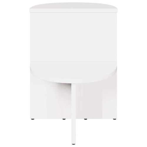 Масичка за кафе Бяло 50 x 40 x 50 см Борово дърво масив