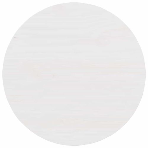 Масичка за кафе Бяло 50 x 50 x 35 cm Борово дърво масив