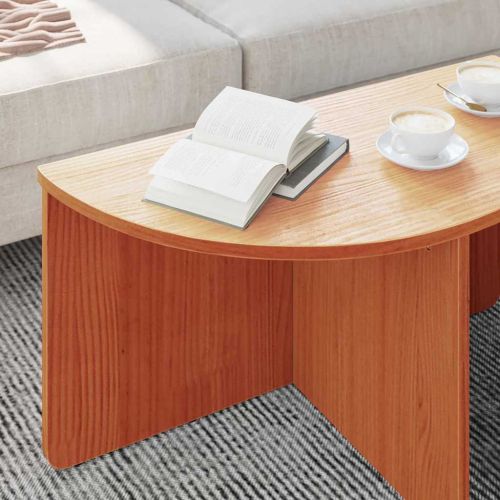 Масичка за кафе 2 pcs Кафяво с восъчно покритие