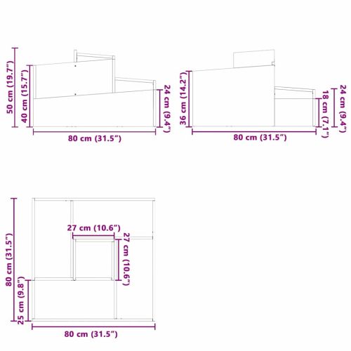 Градинска саксия Антрацит 80 x 80 x 50 см