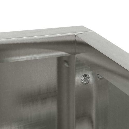 Градинска саксия Сребрист 80 x 80 x 50 см Неръждаема стомана