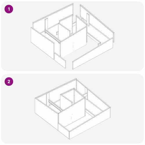 Градинска саксия Бяло 100 x 100 x 50 cm