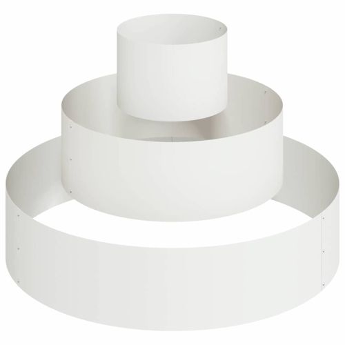 Градинска саксия Бяло 90 x 90 x 20 см Студено валцована стомана