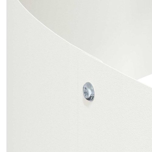 Градинска саксия Бяло 90 x 90 x 20 см Студено валцована стомана