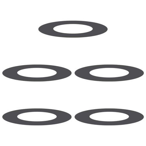 подходяща за плоски дървени халки 5 pcs Черно Ø40 / 70 см Стомана