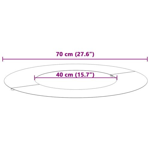 подходяща за плоски дървени халки 5 pcs Антрацит Ø40 / 70 см