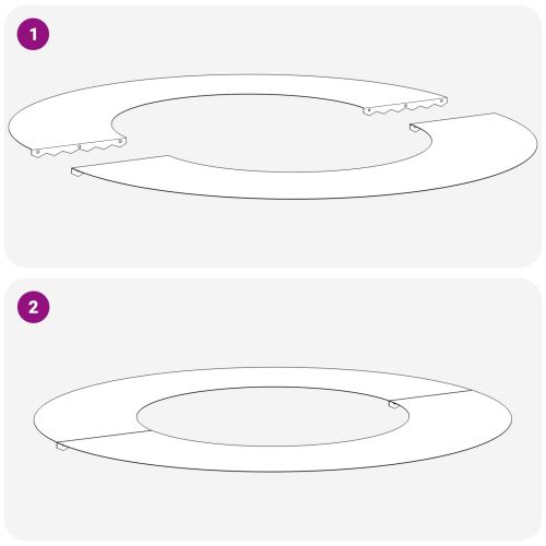 подходяща за плоски дървени халки 5 pcs Кафяво Ø40 / 70 см