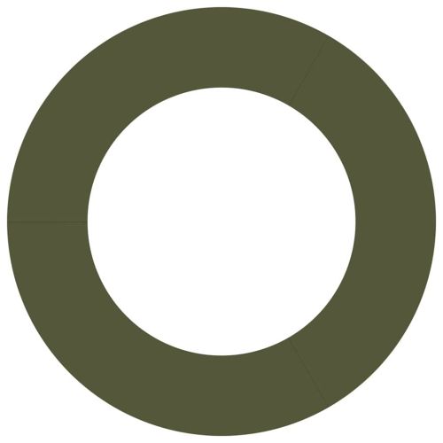 подходяща за плоски дървени халки 5 pcs Маслиненозелен