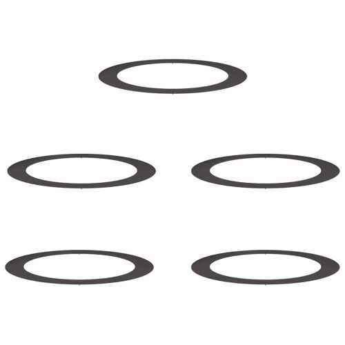 подходяща за плоски дървени халки 5 pcs Черно Ø90 / 120 см