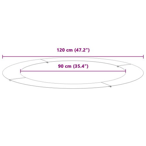 подходяща за плоски дървени халки 5 pcs Кафяво Ø90 / 120 см