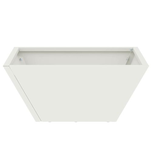 Градинска саксия Бяло 35 x 35 x 15 см Студено валцована стомана