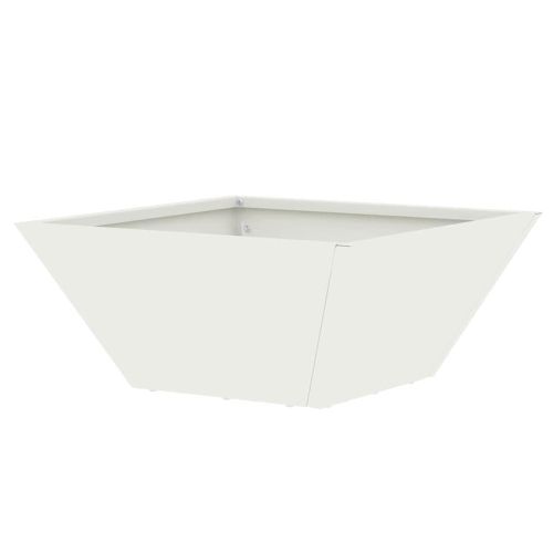 Градинска саксия Бяло 35 x 35 x 15 см Студено валцована стомана