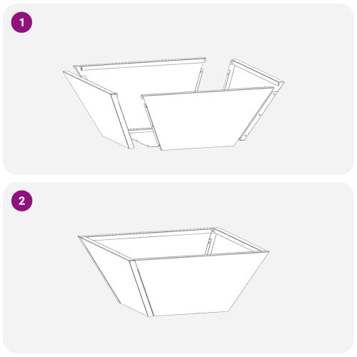 Градинска саксия Маслинено зелено 35 x 35 x 15 см
