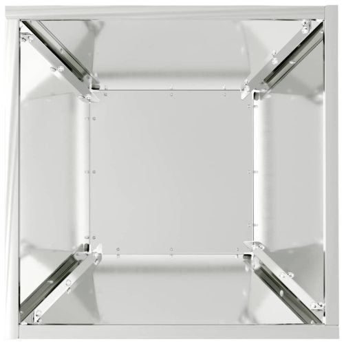 Градинска саксия Сребрист 35 x 35 x 15 см Галванизирана стомана