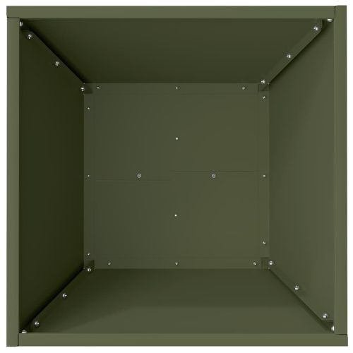 Градинска саксия Маслинено зелено 40 x 40 x 15 см