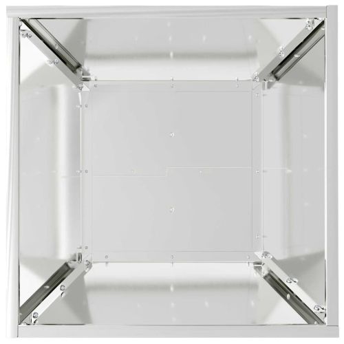 Градинска саксия Сребрист 40 x 40 x 15 см Галванизирана стомана