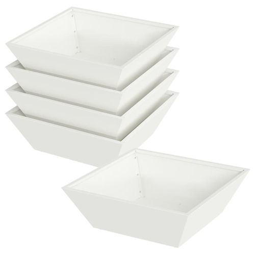 Градинска саксия 5 pcs Бяло 50 x 50 x 15 см