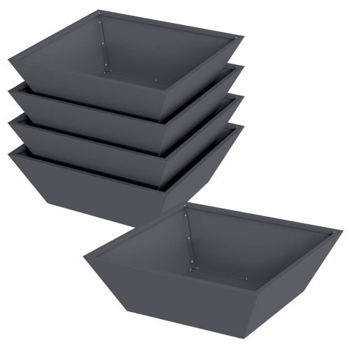 Градинска саксия 5 pcs Антрацит 50 x 50 x 15 см