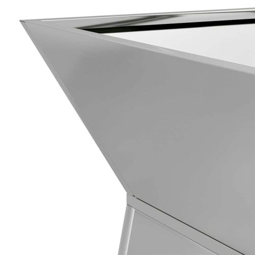 Саксия с колона 2 pcs Сребрист 35 x 35 x 73 см