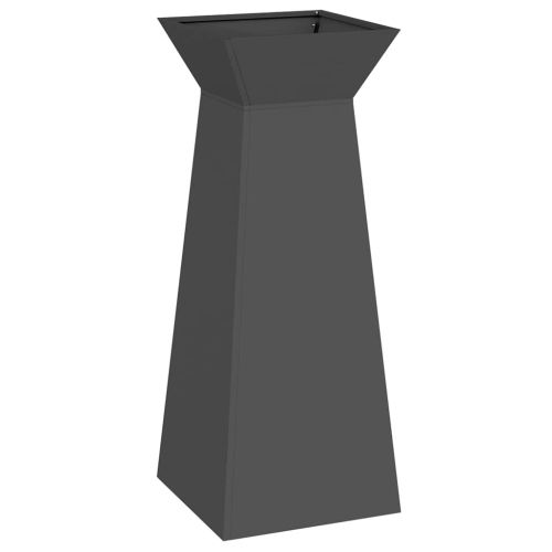 Саксия с колона 2 pcs Черно 40 x 40 x 100 cm