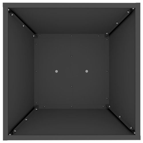 Саксия с колона 2 pcs Черно 40 x 40 x 100 cm