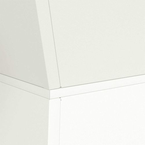 Саксия с колона 2 pcs Бяло 40 x 40 x 100 cm