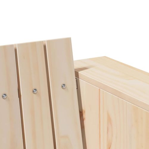 Градински диван Кафяво 134 x 60 x 62 cm Солидно борово дърво