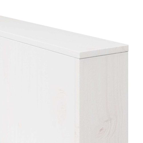 Градински диван Бяло 134 x 60 x 62 cm Солидно борово дърво