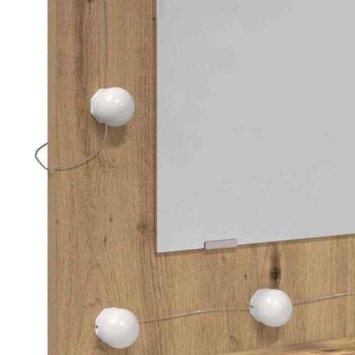 Шкаф с огледало с рафт Дъб 60 x 31,5 x 62 см Инженерно дърво