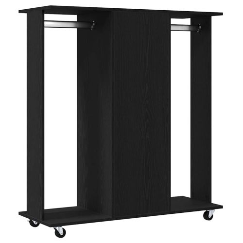 Гардероб с рафт Черен дъб 102 x 38 x 110 см Инженерно дърво