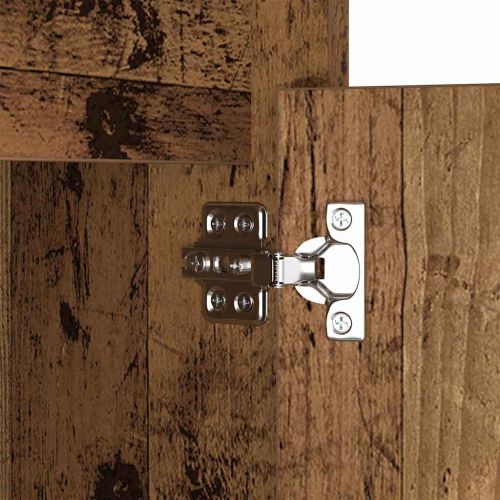 LED нощно шкафче с чекмедже 2 pcs Старо дърво 38 x 34 x 61 см