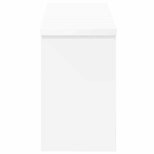 Стенен закачалка за палта Бяло 50 x 16 x 26 см Инженерно дърво