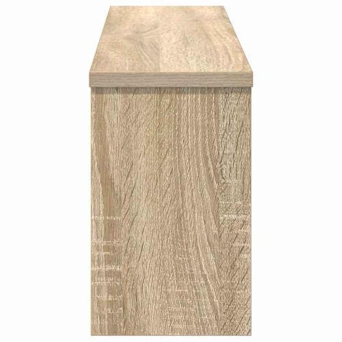 Стенен закачалка за палта с рафт дъб сонома 75 x 16 x 26 см