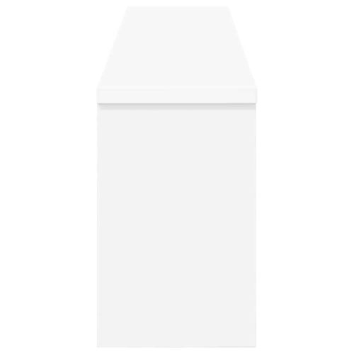 Стенен закачалка за палта Бяло 100 x 16 x 26 см Инженерно дърво