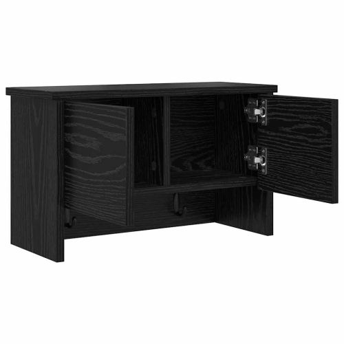 Стенен закачалка за палта с рафт Черния дъб 50 x 20 x 30 см
