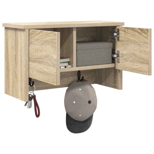 Стенен закачалка за палта с рафт Сонома дъб 50 x 20 x 30 см