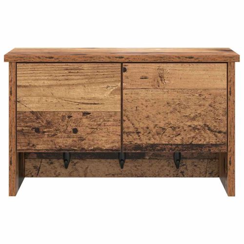 Стенен закачалка за палта с рафт Старо дърво 50 x 20 x 30 см